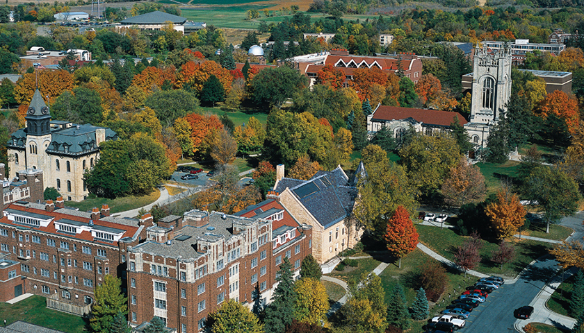 Aerial photo of Carleton College
