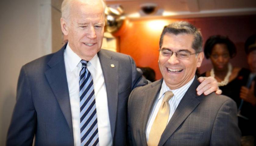 Joe Biden and HHS Secretary Xavier Becerra