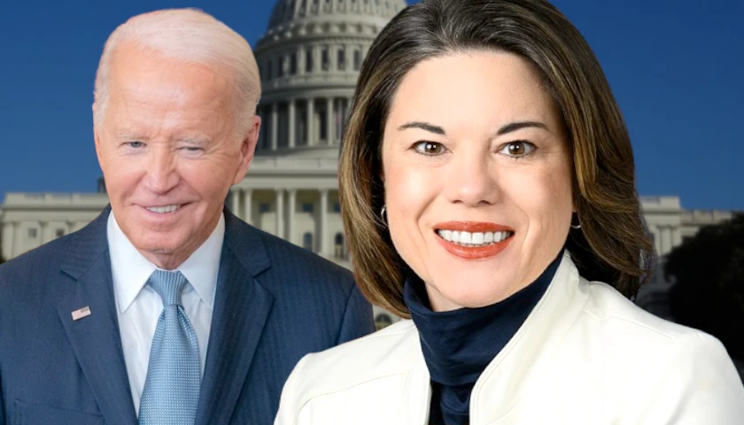 Joe Biden and Angie Craig