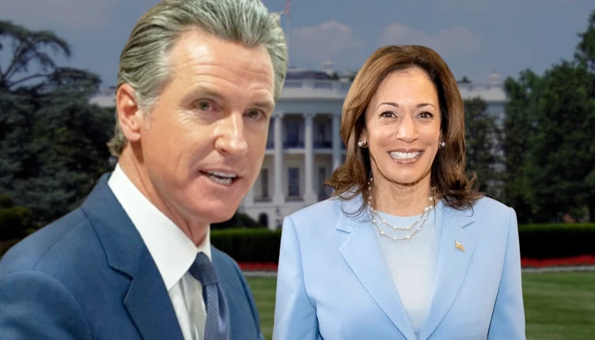 Gavin Newsom and Kamala Harris