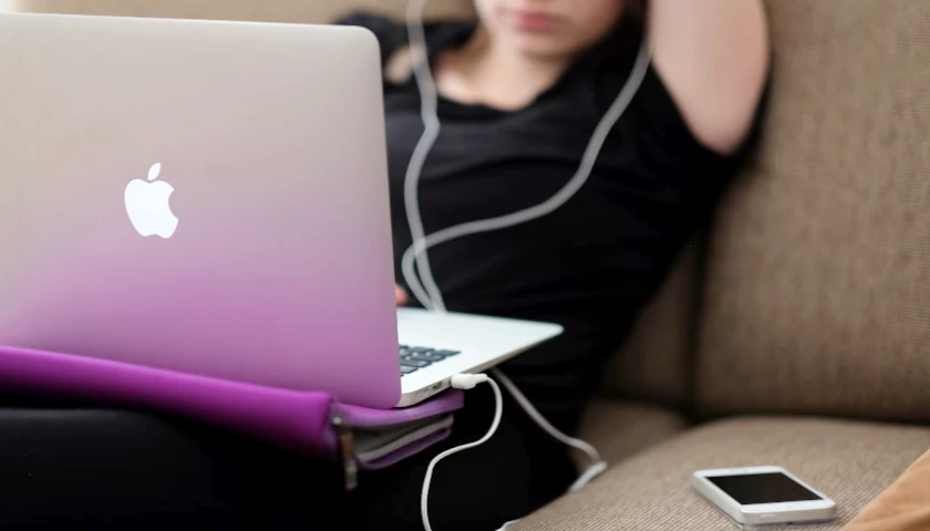 Teenager on Computer