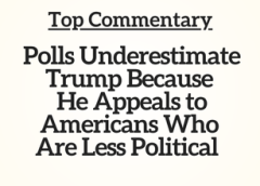 Top Commentary: Polls Underestimate Trump Because He Appeals to Americans Who Are Less Political