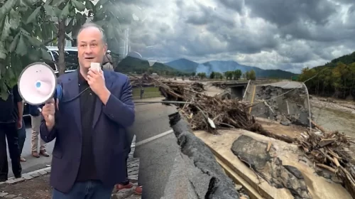 Second Gentleman Doug Emhoff, Hurricane Helene storm damage in Tennessee